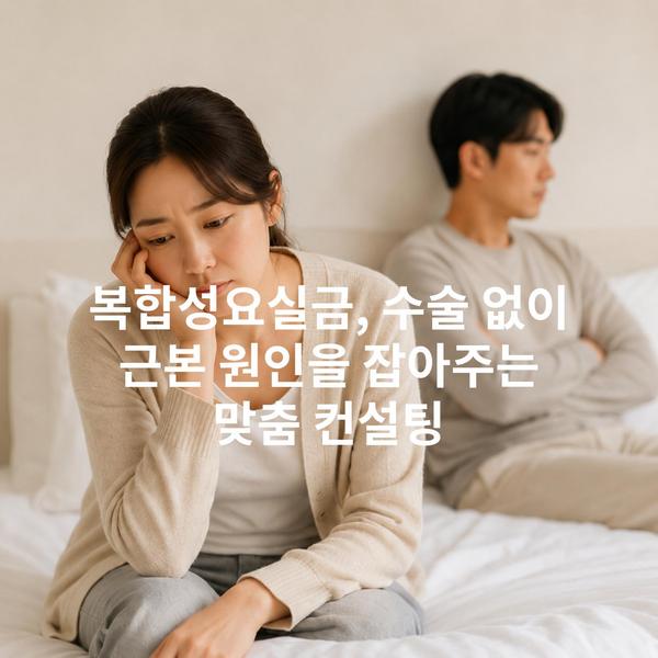 복합성요실금, 수술 없이 근본 원인을 잡아주는 맞춤 컨설팅
