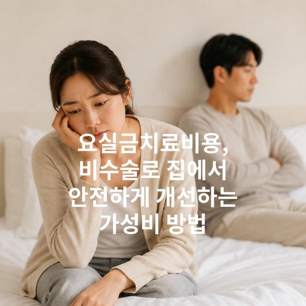 요실금치료비용, 비수술로 집에서 안전하게 개선하는 가성비 방법
