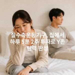 질수축운동기구, 집에서 하루 5분 2주 투자로 Y존 탄력 완성